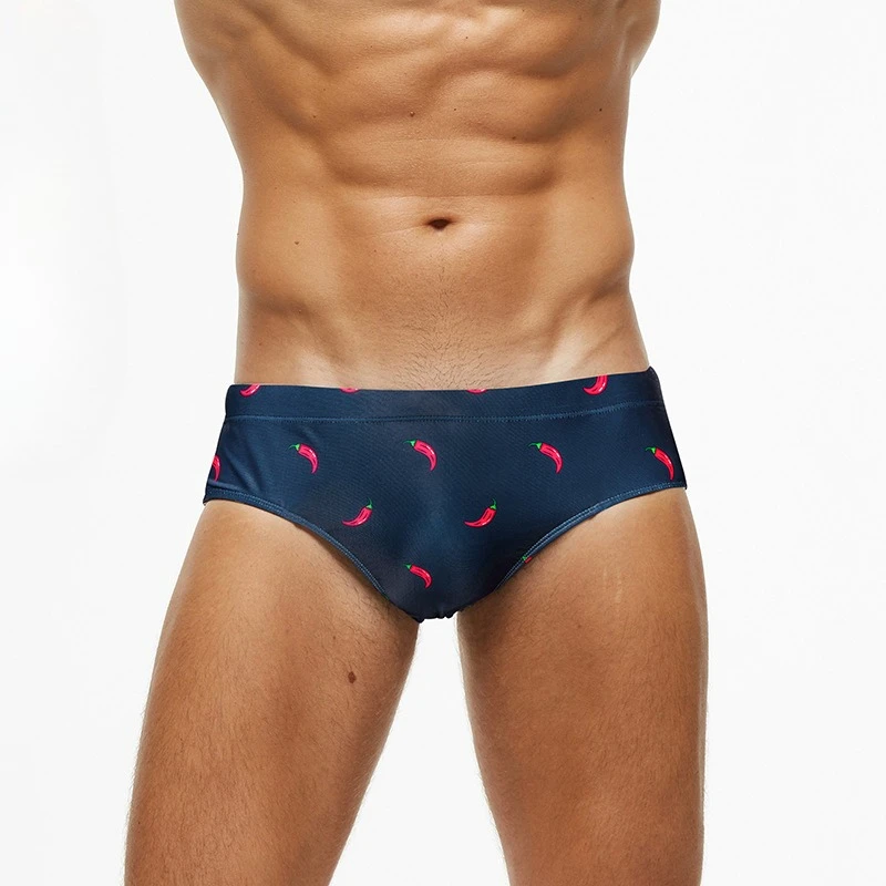 Factory direct wholesale  men's swimming trunks with cup swimming trunks cross-border briefs men's YK2 multi-color