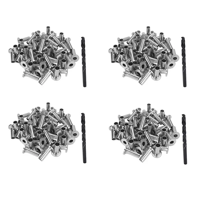 

Набор защитных втулок VEHO-160 из нержавеющей стали T316 для тросов диаметром 1/8 дюйма, для самостоятельной сборки перил и балюстрад, с 1 сверлом