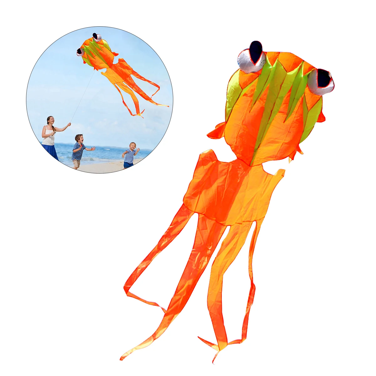 Goudvis Doek Vlieger Leuk Dier Zie Sport Vliegen Gereedschap Buitenspeelgoed voor kinderen Enkele lijn