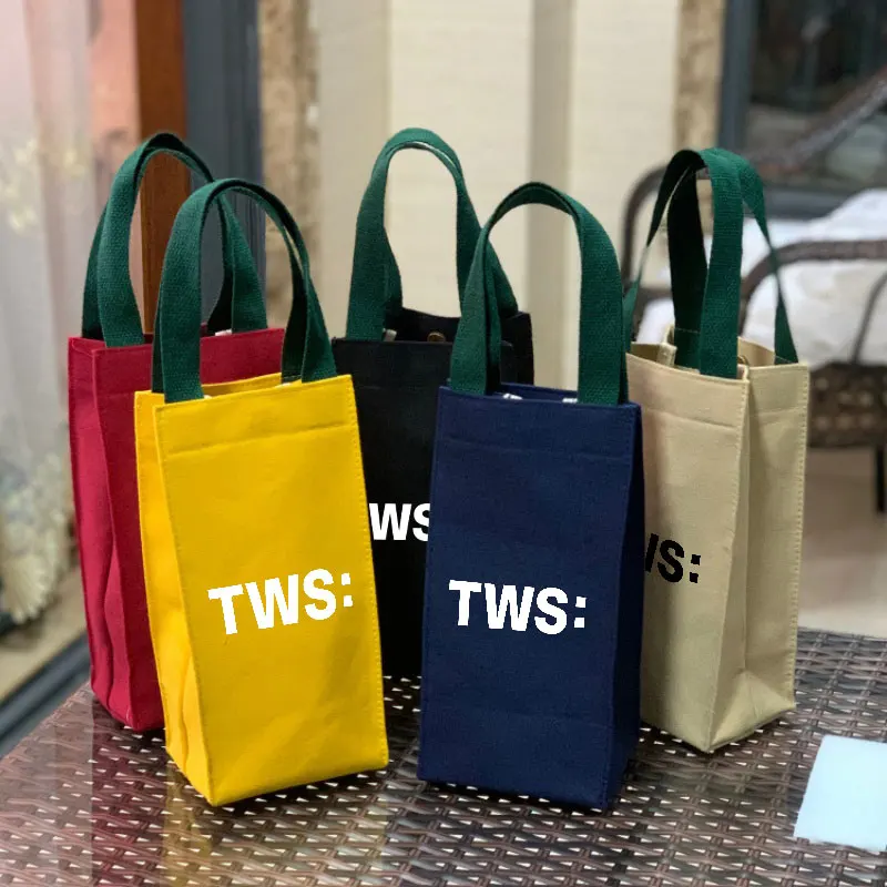 Kpop TWS: Handheld Cup Portable Tote Bag Double-Layer Water Bottle Holder for Thermos Umbrella Cosmetic Cases