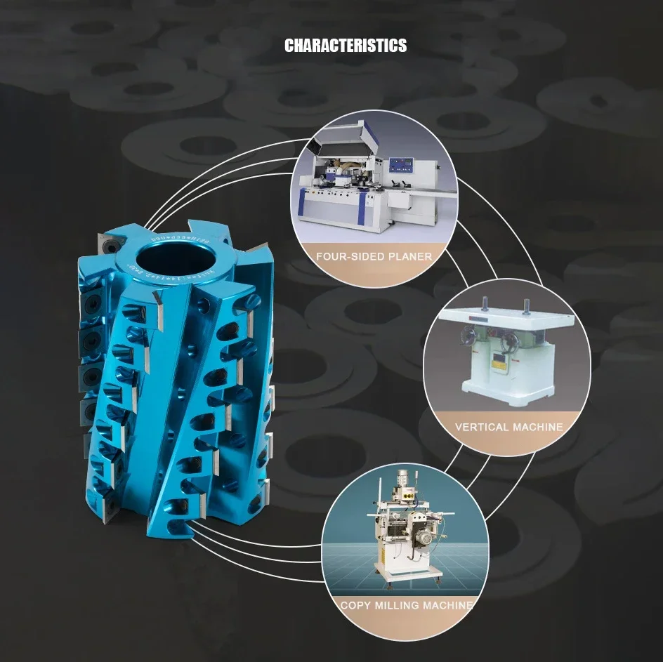 

XPtools Factory Price Woodworking Tools Helical Cutter Head Planer Spiral Cutterhead