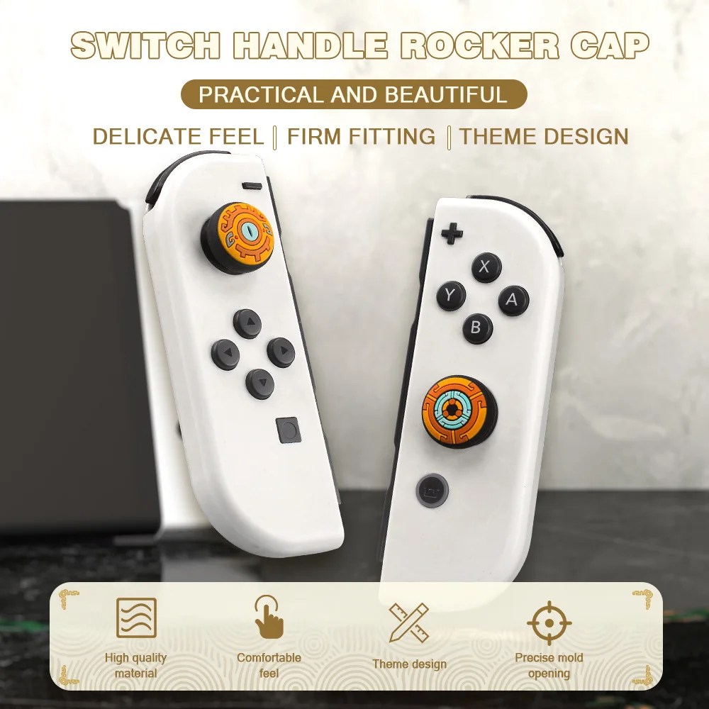 Cute Cartoon Silicone Thumb Stick Grip Cap Joystick Cover For Nintendo Switch Oled NS Lite Joy-Con Controller Thumbstick Case