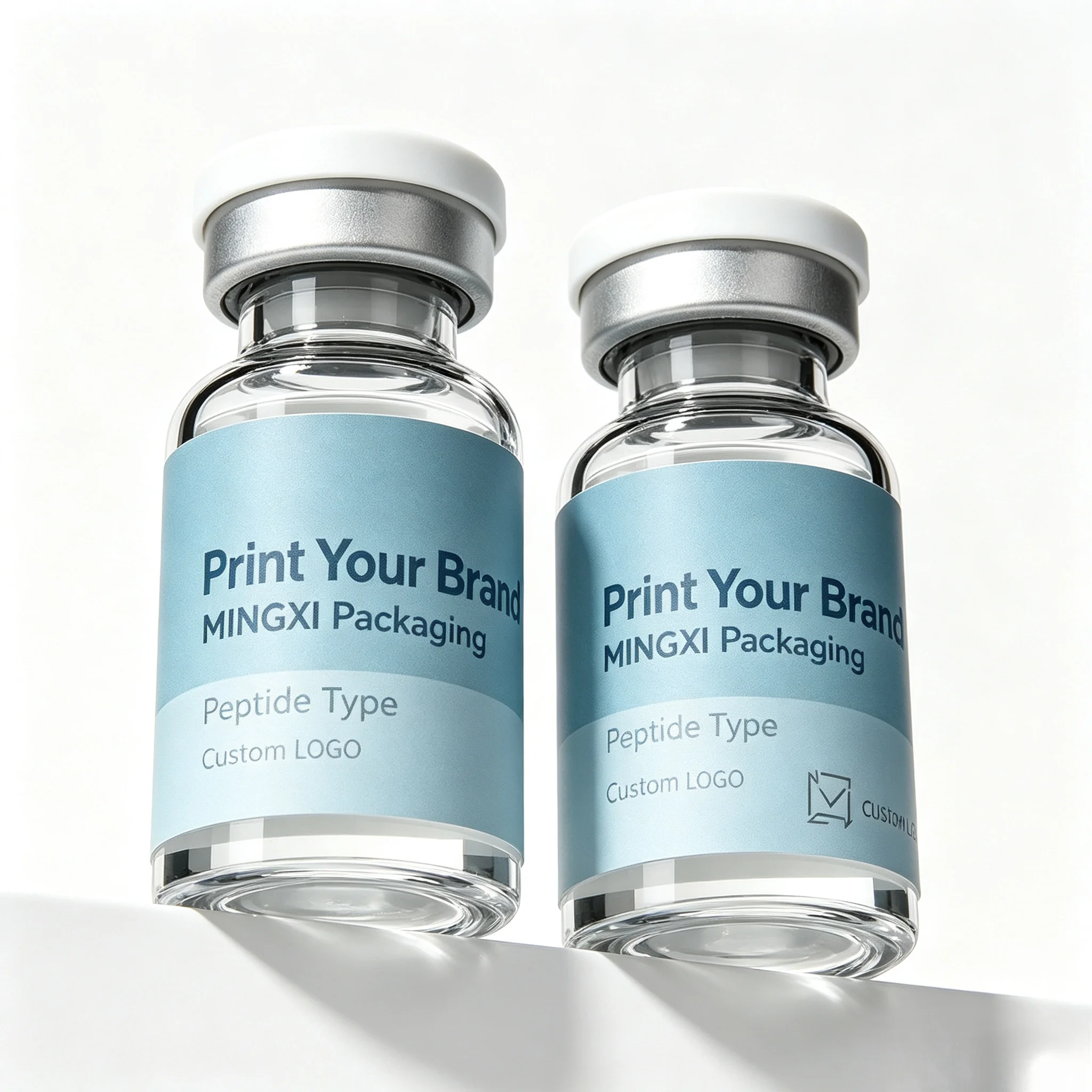 Custom Durable Individual Paper Gift Box Cosmetic Container Packing Case Fit 3ml 10ml Peptide Vial Bottle Packaging view 2