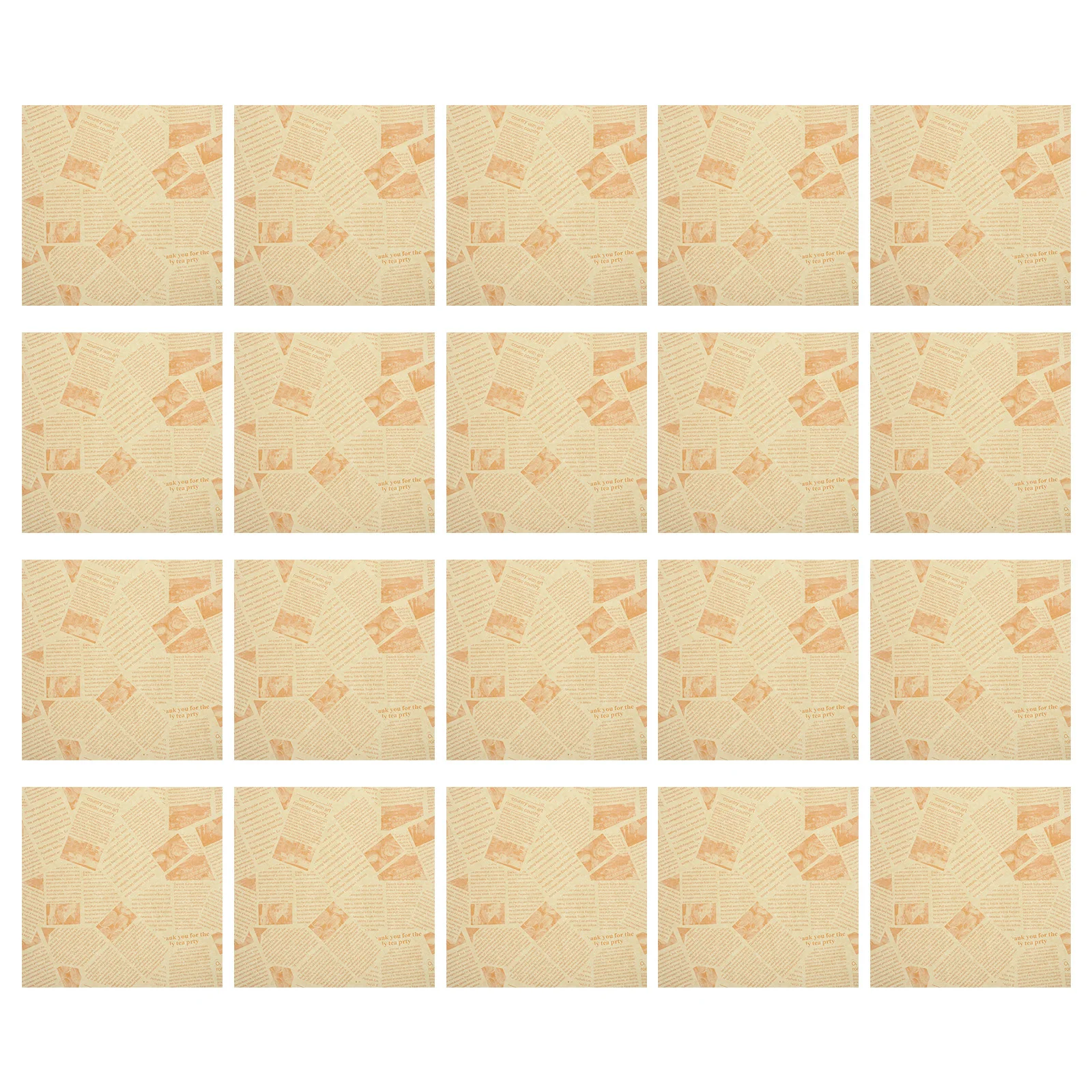

50 Sheets Greaseproof Paper Oil-proof Snack Mat Baking Parchment Fried Food Party Dining Table Supplies