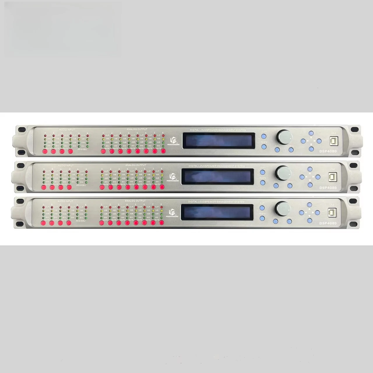 

DSP4080 POWAVESOUND Digital Audio Processor Powered By Germany ALLDSP 4in 8out Dsp Processing Wifi Net Control