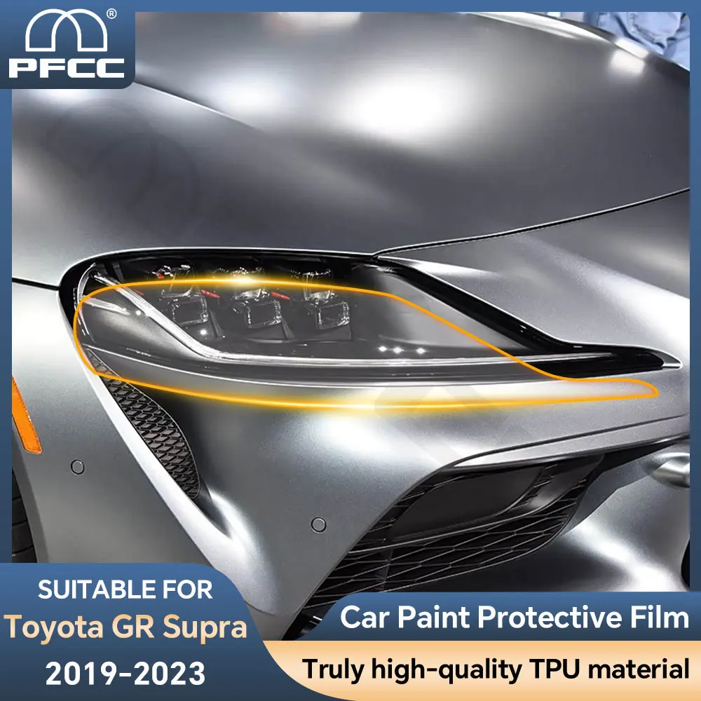 

Защитная пленка для фар PPF из ТПУ для Toyota GR Supra 2019-2023, предварительно вырезанная автомобильная прозрачная самовосстанавливающаяся пленка против царапин