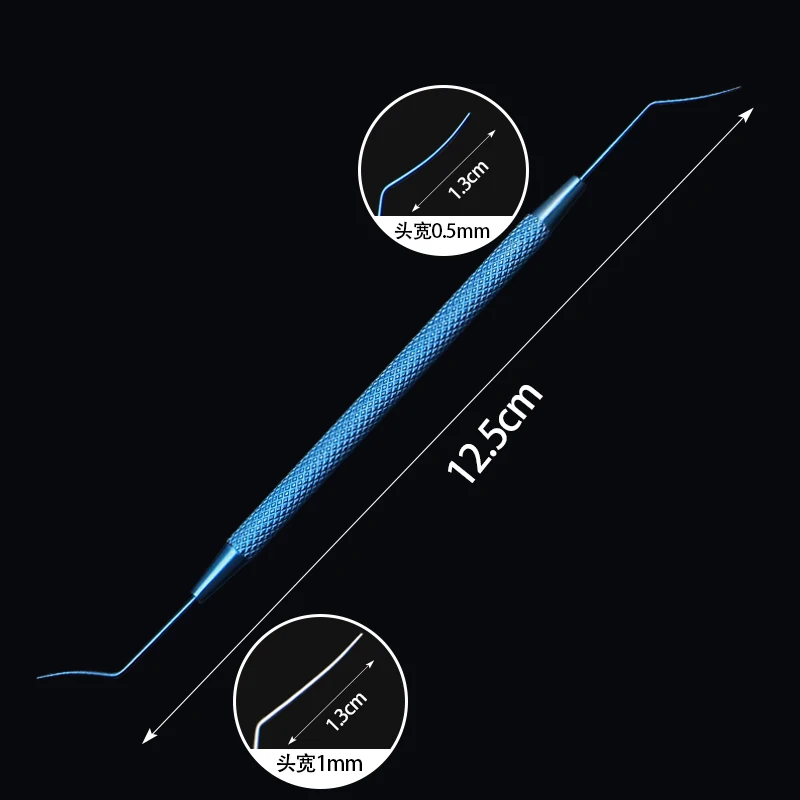 Strumenti microscopici Strumenti chirurgici in acciaio inossidabile a doppia testa a testa singola Restauratore dell'iride in cristallo di titanio