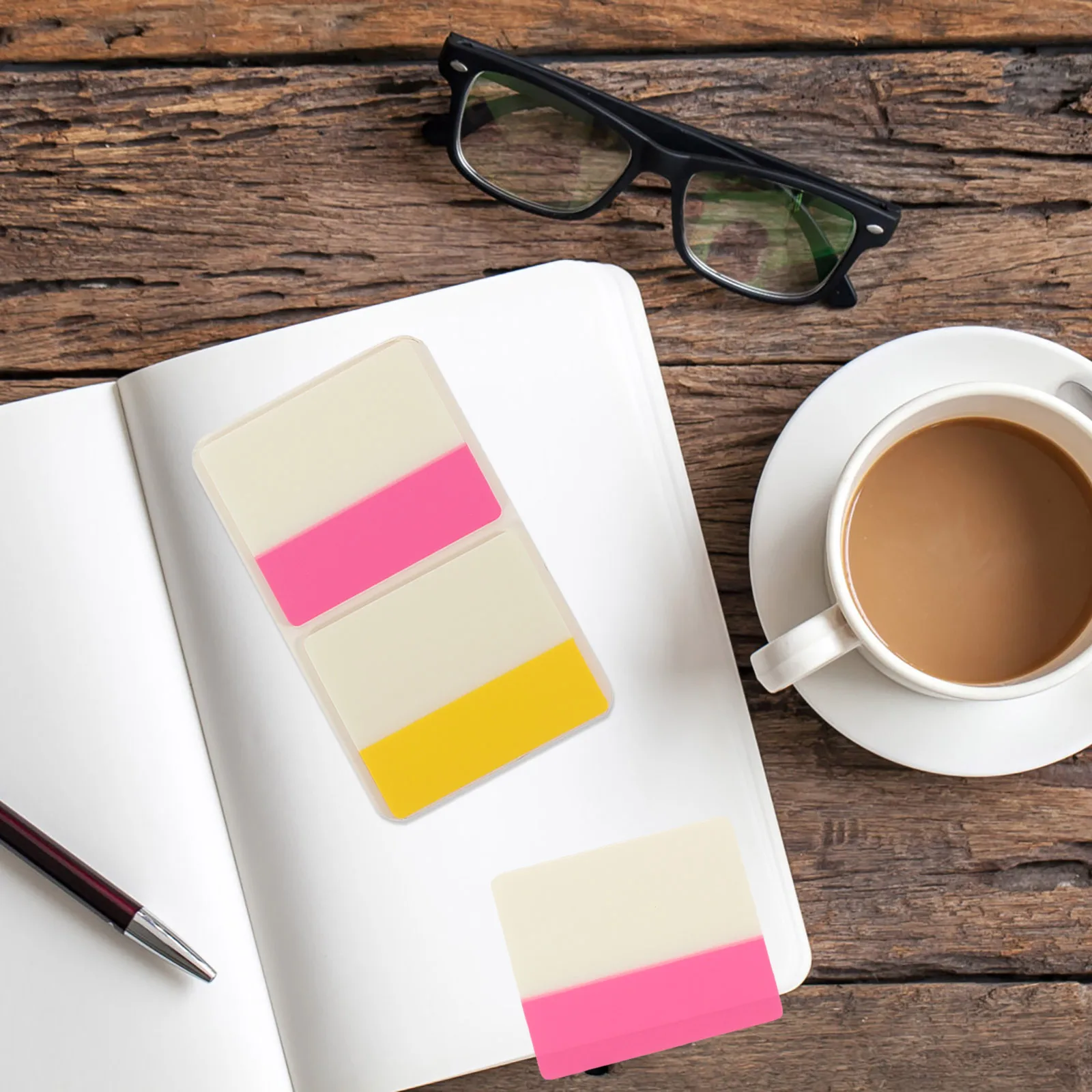 

Portable Sticky Book Marking Compact Note Stickers Bright Color Annotation Supplies For School Office Home Divider Tabs