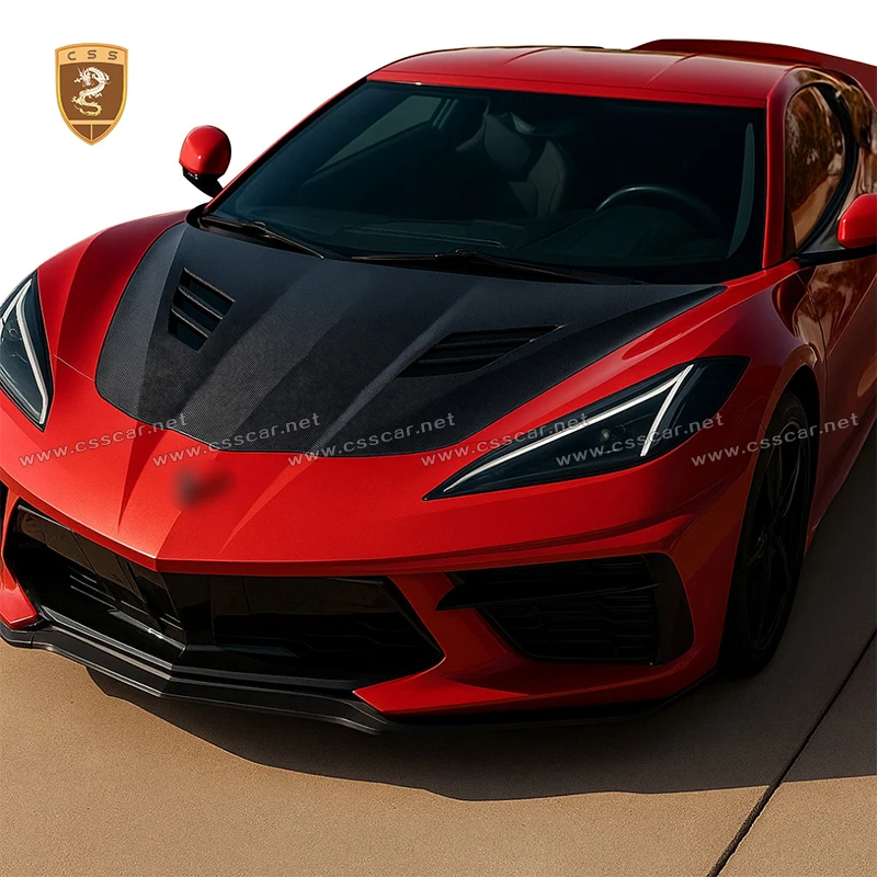

Карбоновый капот JC Style для Chevrolet Corvette C8 Z06, накладка на капот, элемент внешнего обвеса