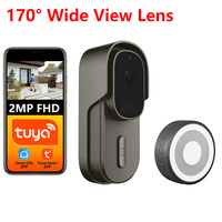 Wide View Tuya Smart Life APP WiFi Audio Video Intercom IP55 Waterproof Doorbell Door Camera Alexa Google Wired Connect AC Power