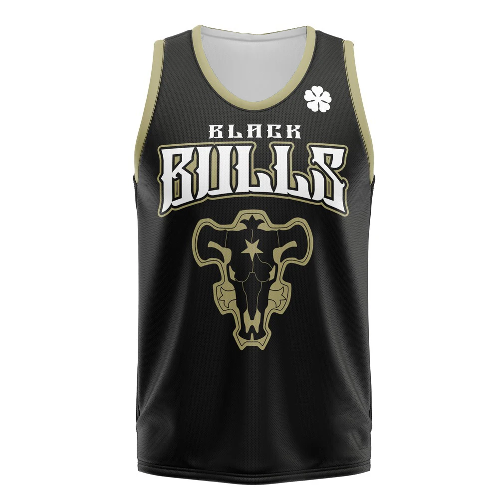 Bandai Black Bulls Asta maillot de basket-ball Anime trèfle noir adulte enfants gilet été séchage rapide confortable doux extensible gymnastique entraînement