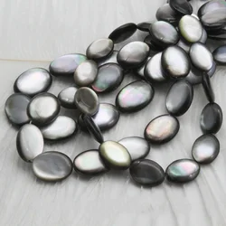 Natural Shell Men and Women Charming Elliptical Black Beads Jewelry Making DIY Necklaces Bracelets Earrings Jewelry Accessories