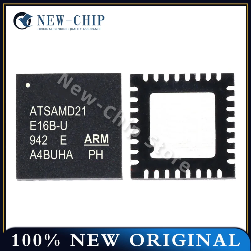 1PCS-10PCS/LOT ATSAMD21E16B-MU  QFN32《IC MCU 32BIT 64KB FLASH ATSAMD21E16B NEW ORIGINAL