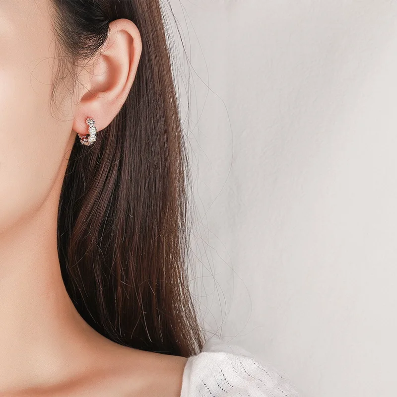 Frühling neue süße Gänseblümchen Blume Ohr stecker für Frauen süße Muschel Emaille versilbert Ohrringe koreanischen Temperament Schmuck – Detail 25