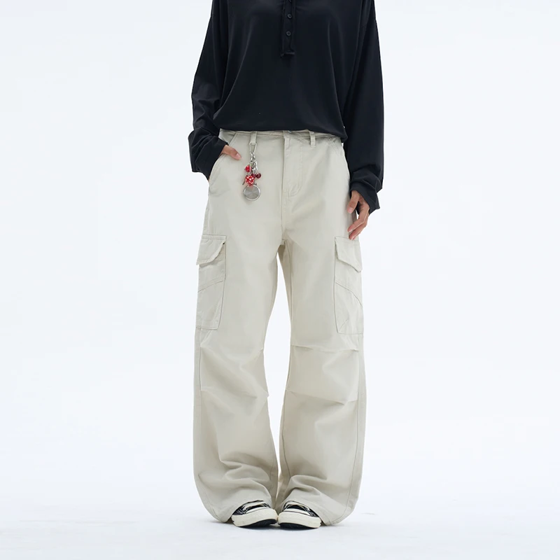 

American Vitage Heavy Cotton Washed Men's Work Pants Solid Full Length Causal Straight-leg Pants 2026 Spring News