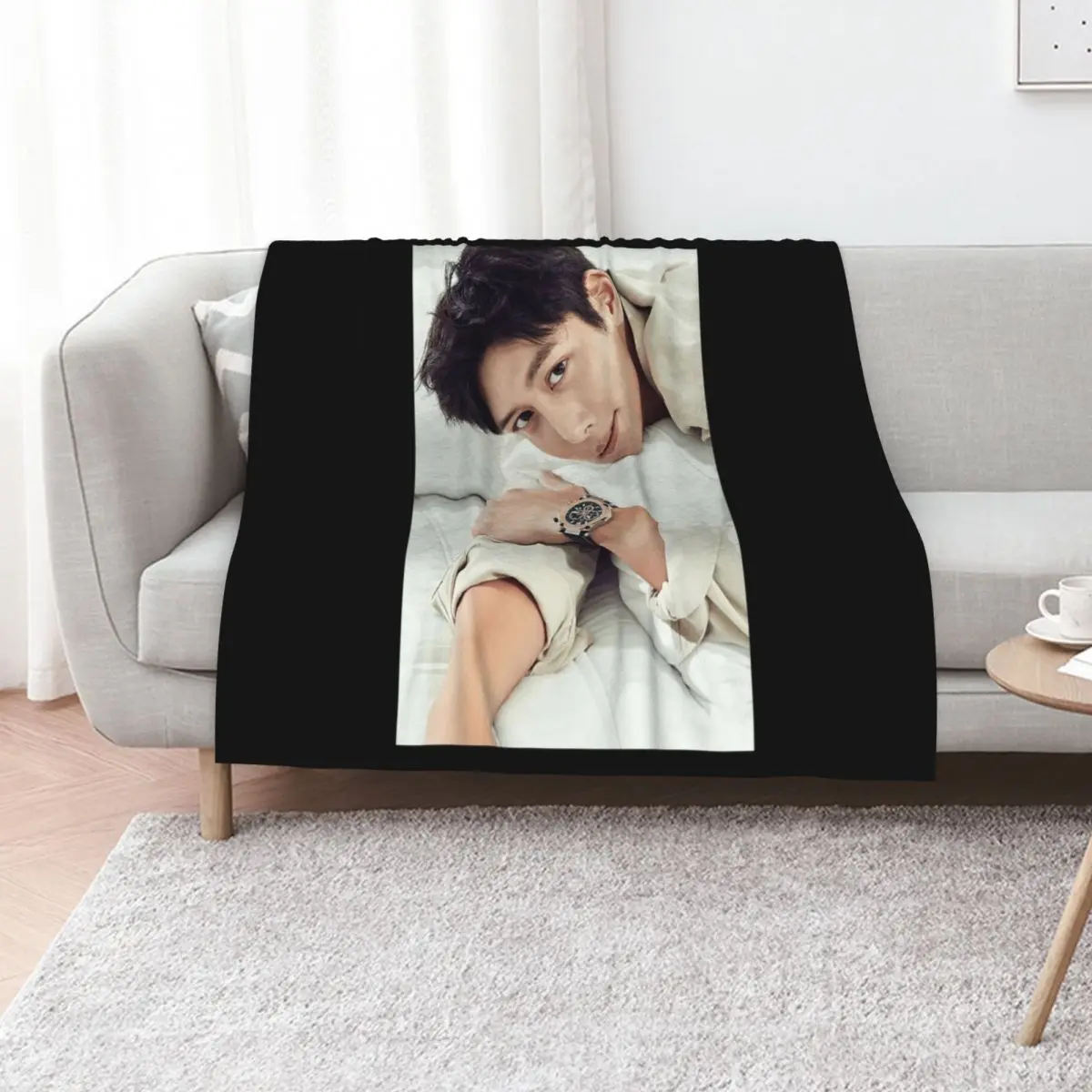 

Ji Chang Wook Classic . Throw Blanket Softest decorative Cute Hairy Blankets