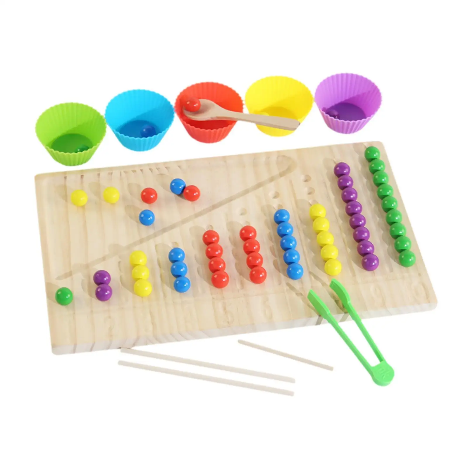 Juguete de clasificación de colores, juego a juego, juguete de habilidad motora fina, juguete para contar matemáticas, cuentas matemáticas Montessori, juguete para contar, regalos de cumpleaños para niños