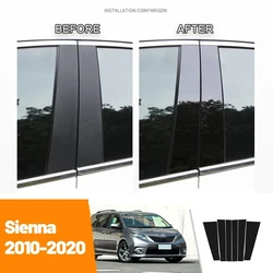 For Toyota Sienna Tacoma Tundra Yaris Cross XP210 Carbon Fiber Window Door Column Deal B C Pillar Post Cover Trim Sticker