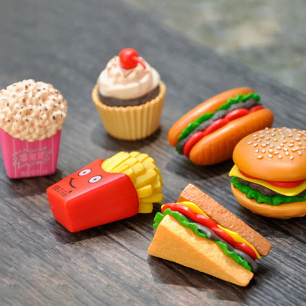 

12Pcs Realistic Pretend Play Food Fast Food Playset Plastic Kitchen Role Playing Set for Kids Cognitive Development