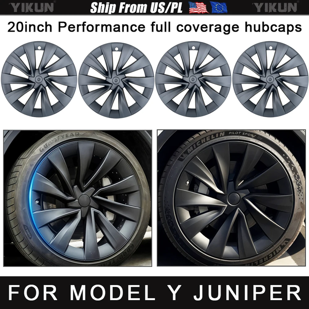

4PCS Hub Cap for Tesla Model Y Juniper 2025 Wheel Cap 20 Inch Replacement Automobile Hubcap Full Rim Car Accessories Wheel Cover