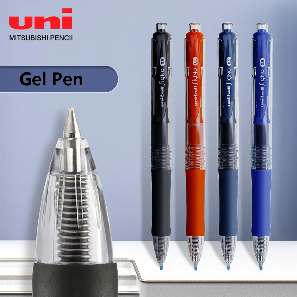 

6 Japanese Stationery UNI UMN-152 Press Gel Pens 0.5mm Quick-drying Writing Press Type Office Accessories Bullet Tip