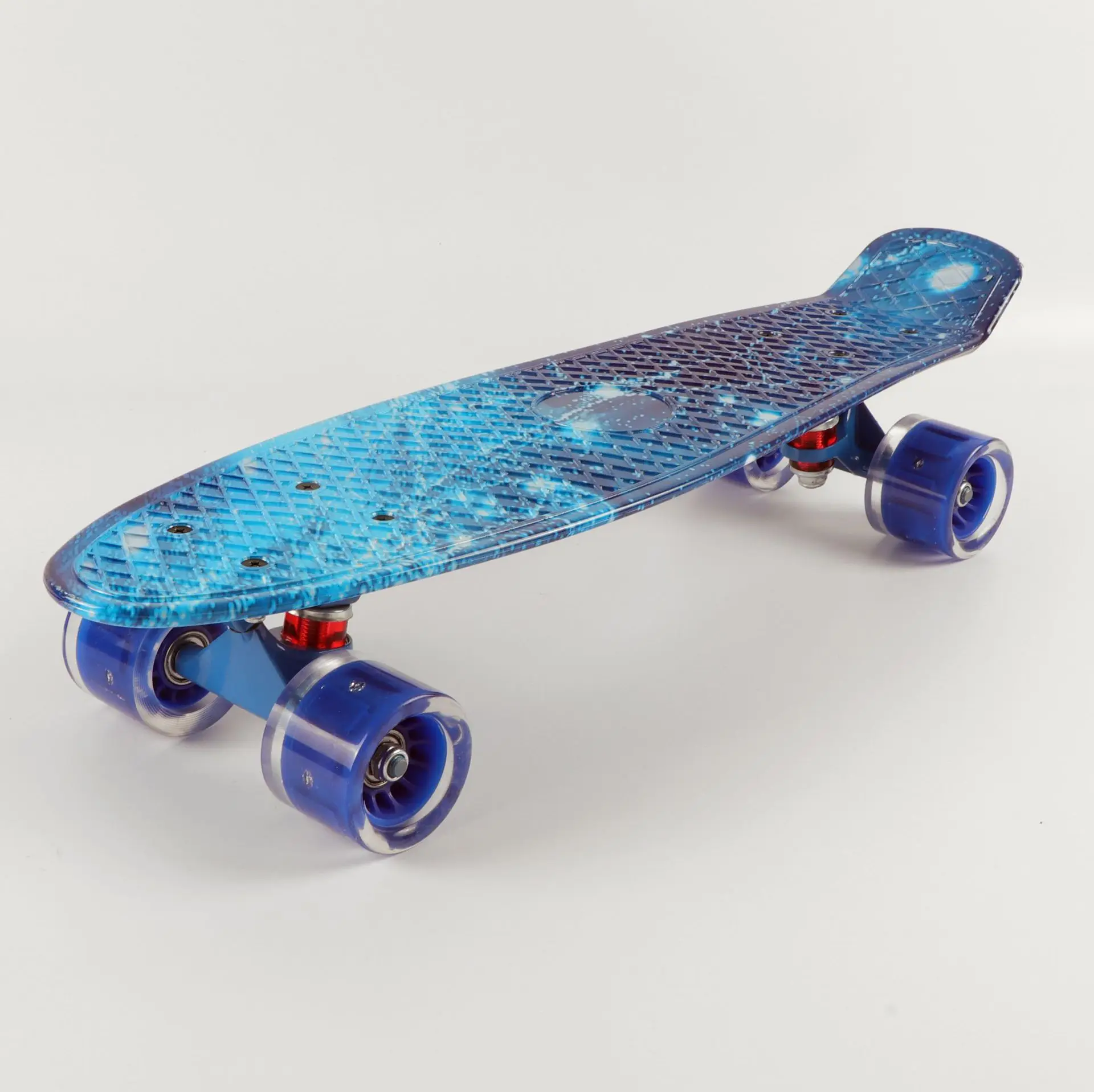 لوح تزلج بأربع عجلات مطبوع عليه نقل المياه، لوح سمك صغير 3-6 عجلة فلاش هزازة واحدة من البولي يوريثان، فرشاة شارع الطريق للأطفال