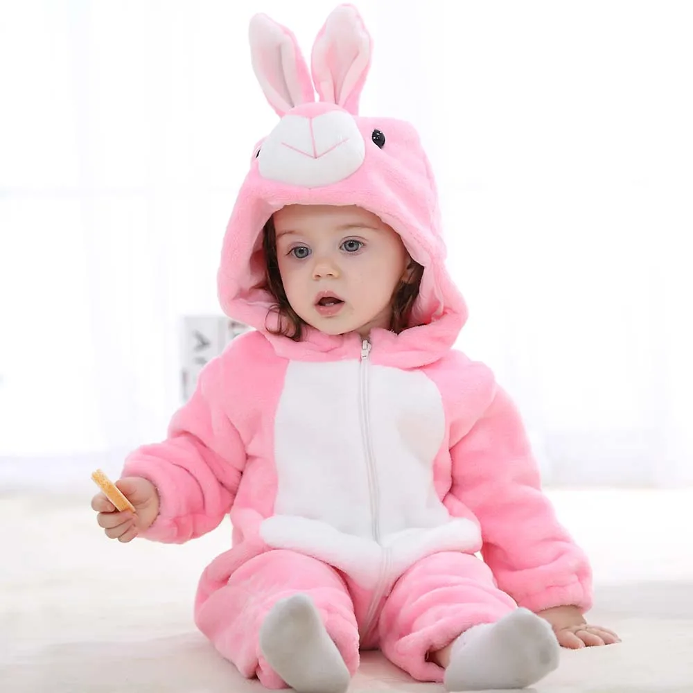 Baby Animal Pajamas Newborn Onesies Boys Girls Stitch Jumpsuits Children Panda Tiger Leopard Sleepwear Kids Flannel Kigurumi