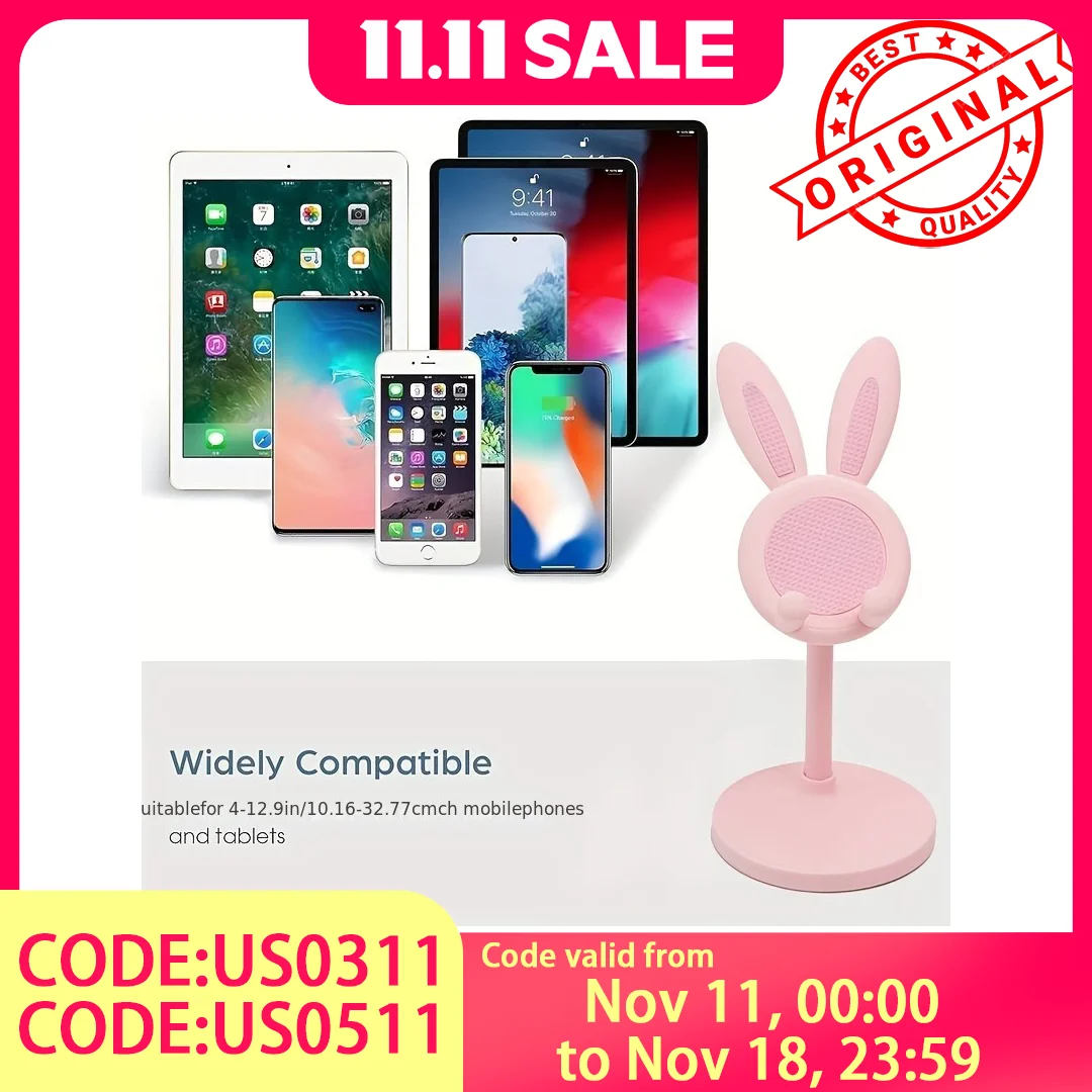 1pc Cartoon Kaninchen Einstellbare Desktop Telefon Halter Stehen, Versenkbare Tablet PC Slouchy Halterung Zurück Zu Schule telefon stehen