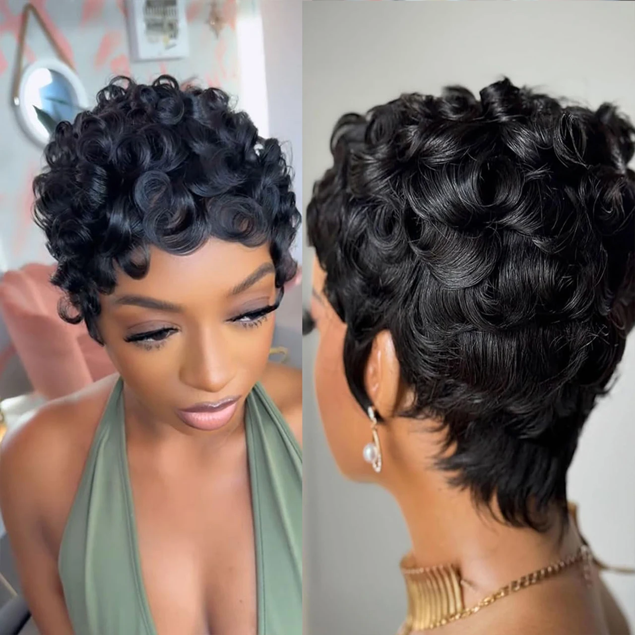Pixie Cut Perücke aus Echthaar – Glueless Wear And Go Human Hair Wig Bewertung und Preis