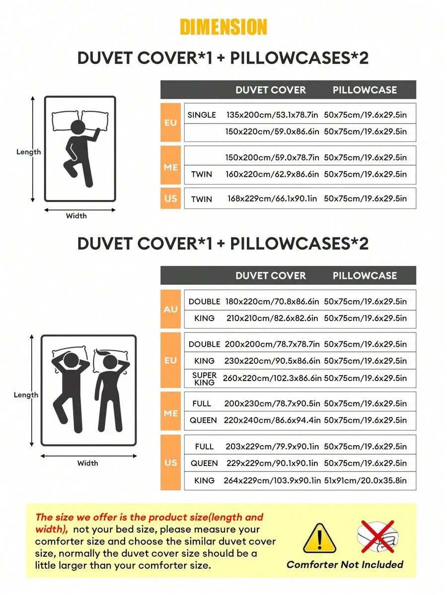 Slouchy Style Contrast Striped 3-Piece Duvet Cover Set, Washable Anti-Deformation Polyester Fabric, All Season, 1 Duvet Cover +