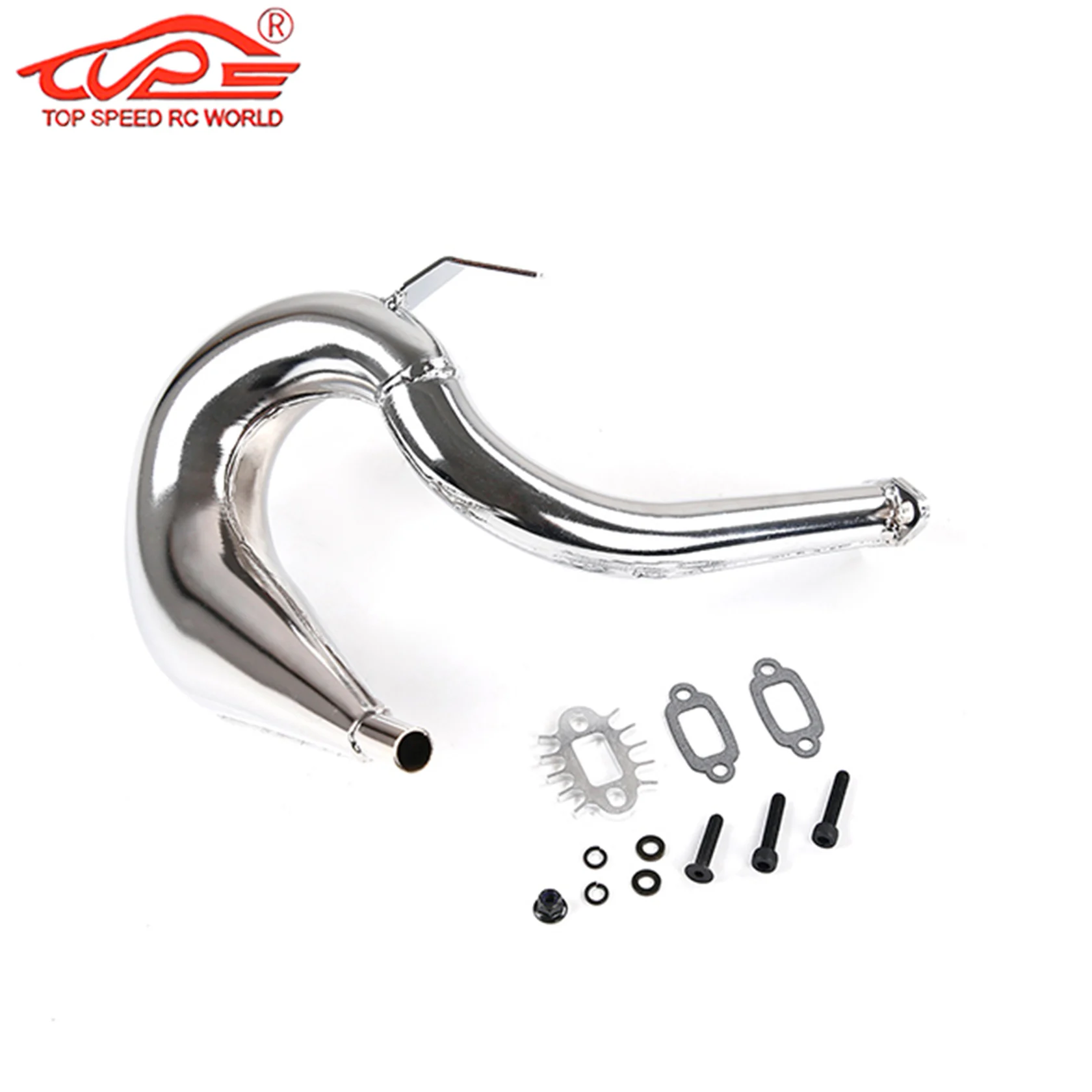 Conjunto de tubos de exhuast para motor de carro a gás Rc, escala 1/5, HPI ROFUN BAHA ROVAN KM BAJA 5B 5T 5SC Buggy Truck, peças de atualização