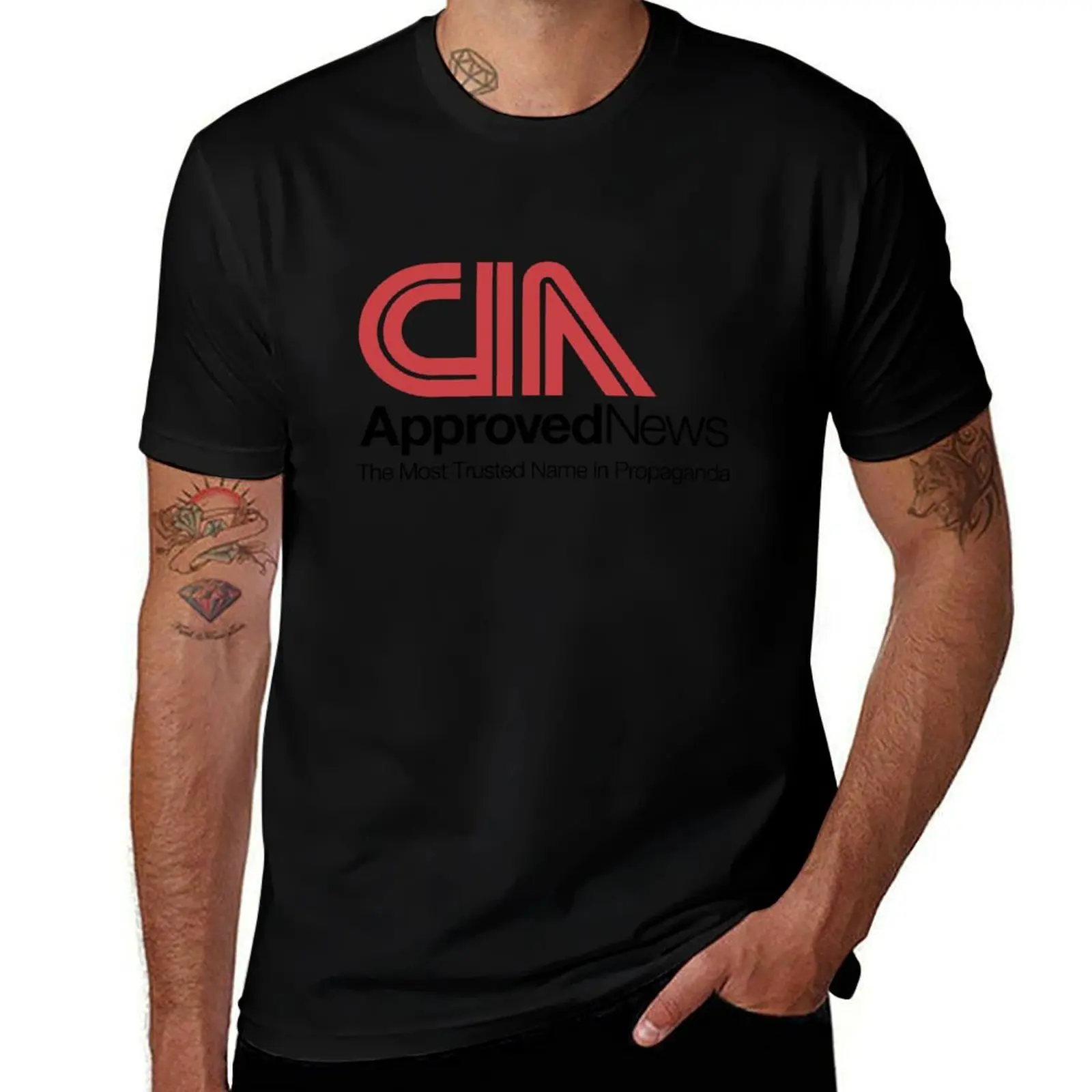 CIA Approved News T-Shirt Simple Print Design T-Shirt
