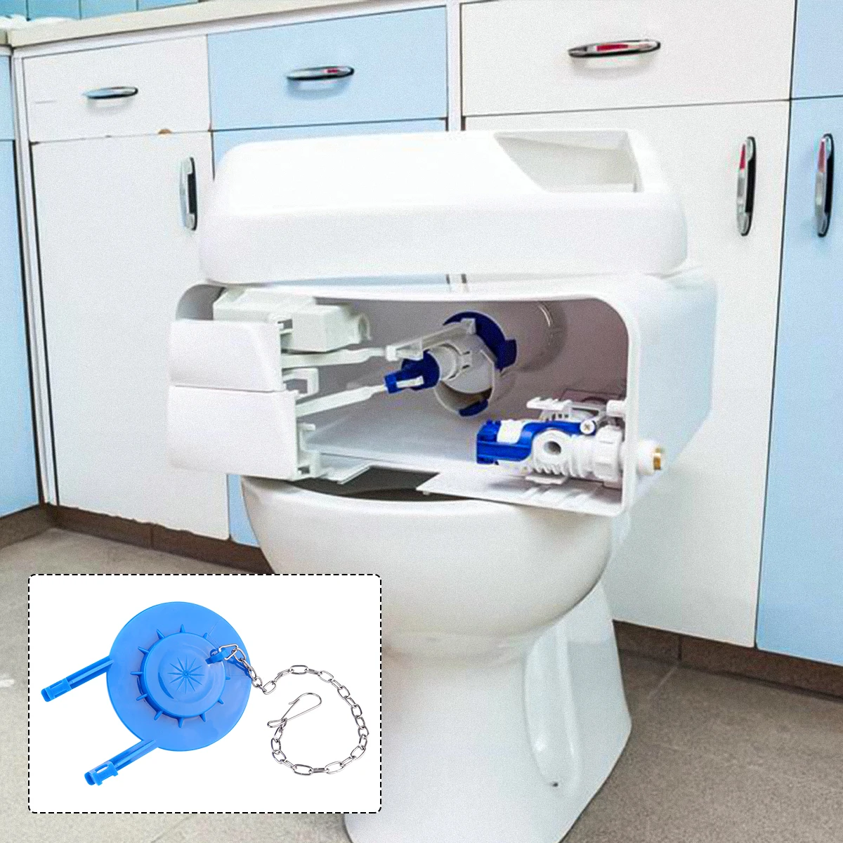 

Durable Toilet Flapper Professional Long-Lasting Valve for Home Bathroom Water Saving Accessory Toilet Flapper