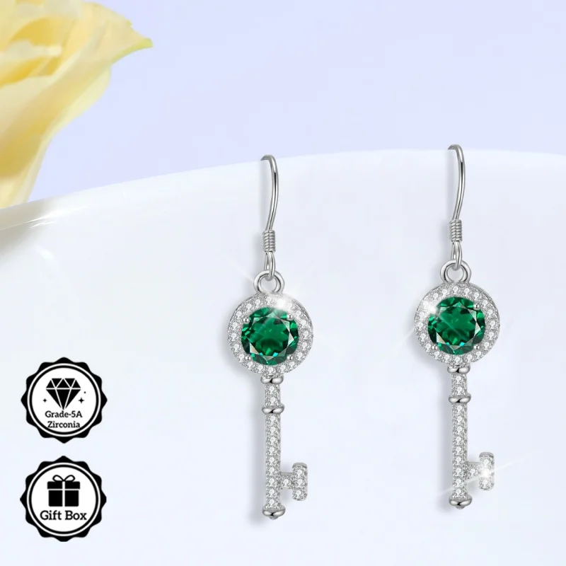 

LAMVOICE / zirconia S925 sterling silver earring,jewelry for women/christmas gift for high quality jewelry earrings with