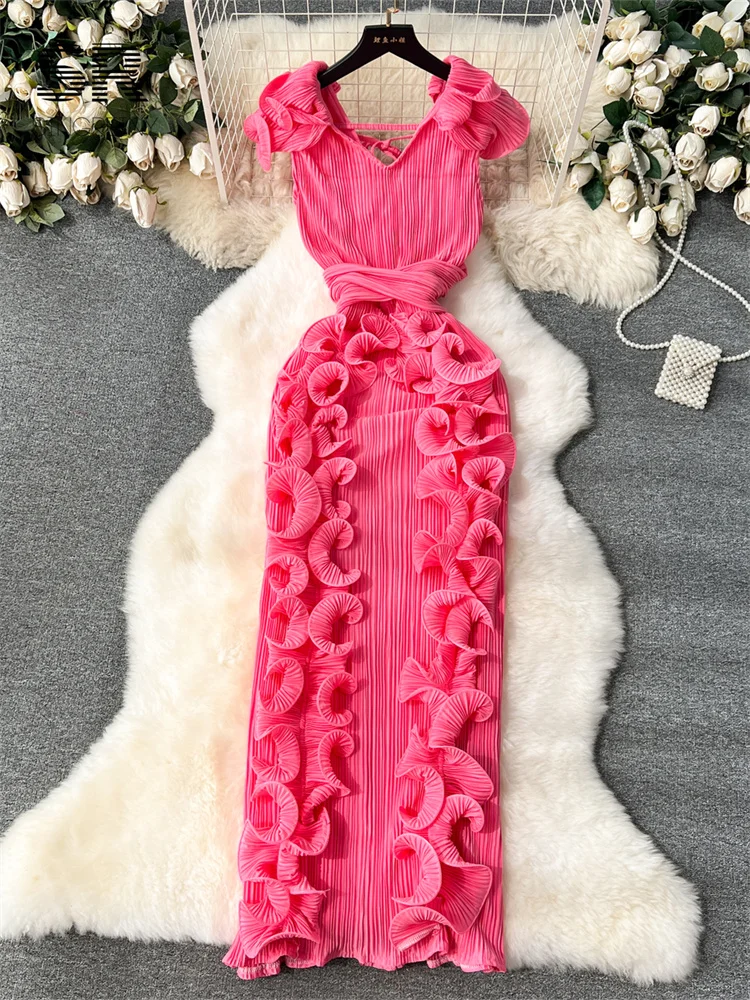 maxi dress summer 2024 Blooming into summer feels with our new Floral Pleated Tie Back Maxi Dress