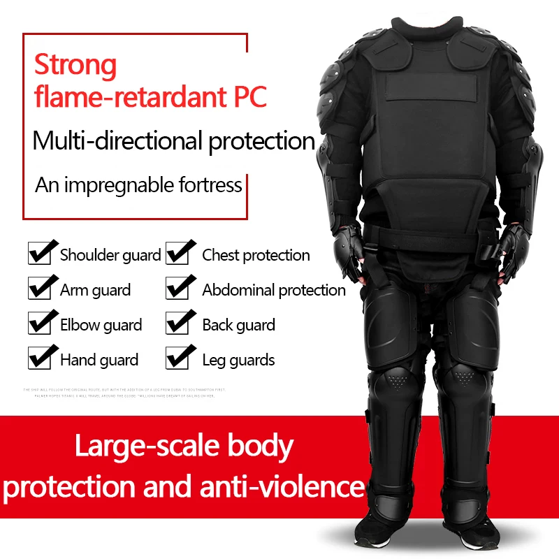 Anti-riot armor, anti-riot suit, anti-cut/stab, anti-riot equipment, flame-retardant PC, full-body protection, lightweight