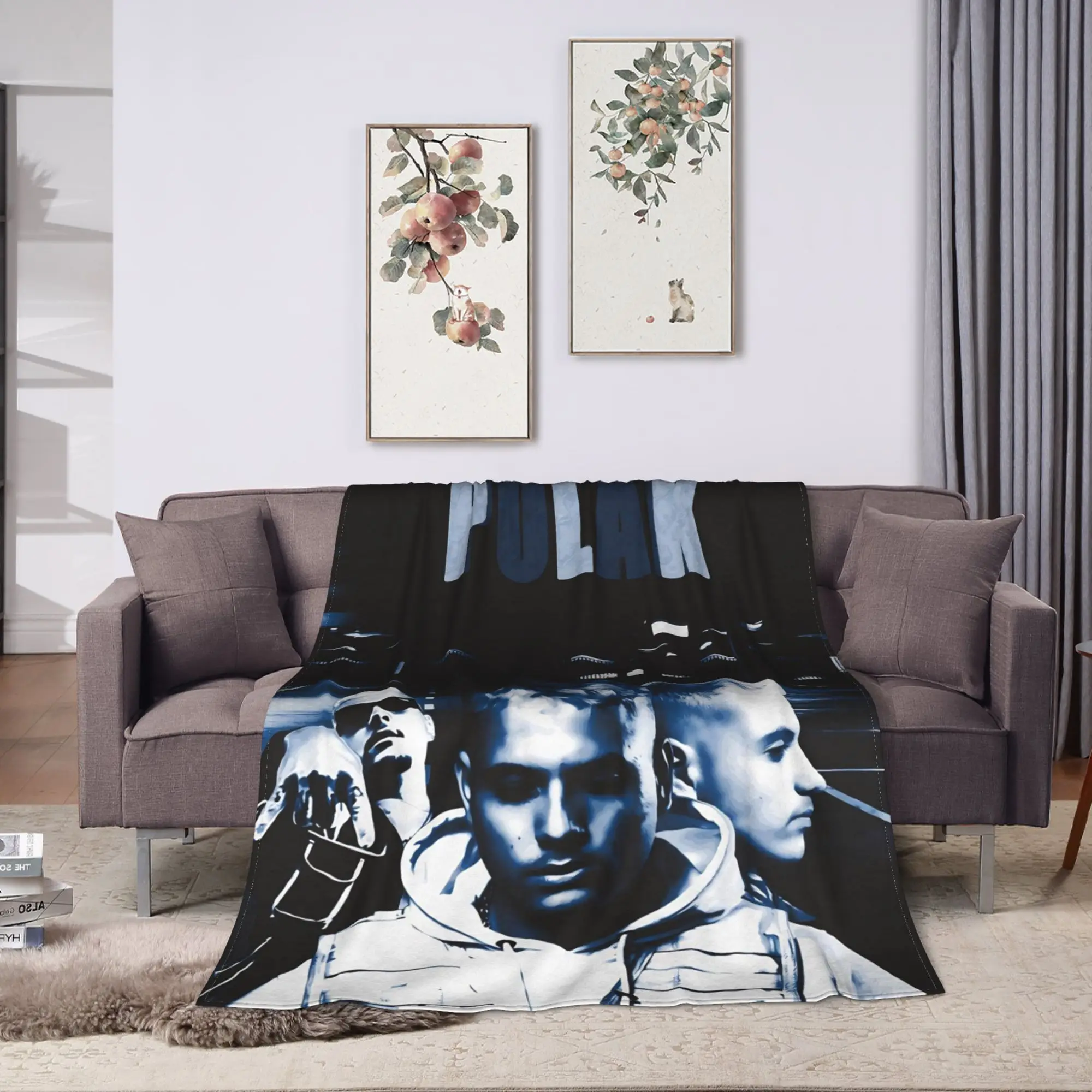 Rapper Plk polak Mental Soft Blankets  Picnic Plush Throw Blanket Print Couch Bed Flannel Bedspread Sofa Bed Cover