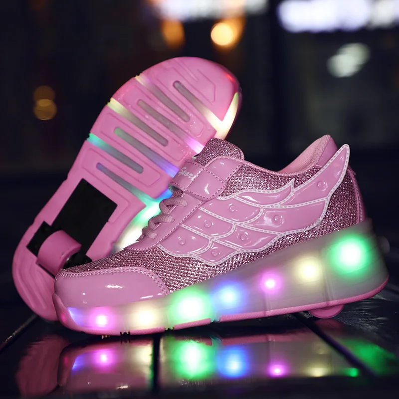 Fashion Luminous Roller Skates LED Light Skates Simple Fashion Indoor Skating Trend Sneakers Boy Girl Birthday Gift