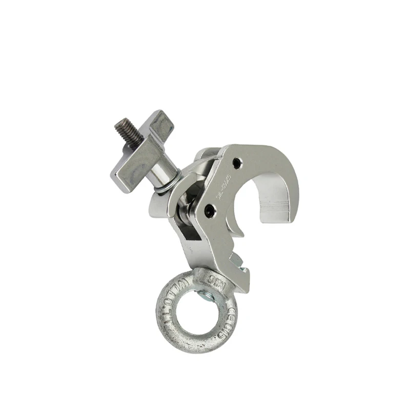 6-Count Heavy Duty 500kg Truss Hook Aluminum Clamp for 48-51mm Tube Stage Lighting Rigging 5005C, X-Quick Rig Eye Clamp