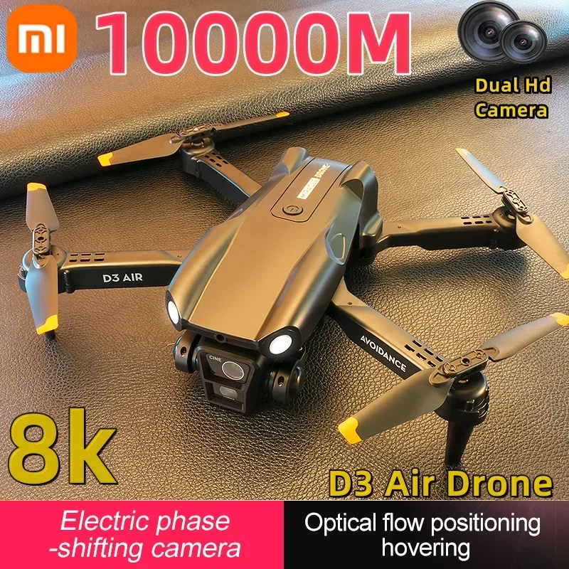 Xiaomi 8k Hd Drone D3 Air Gps Four Sided Obstacle Avoidance Wifi Optical Flow Electric Modulation Dual Camera Aerial Vehicle New