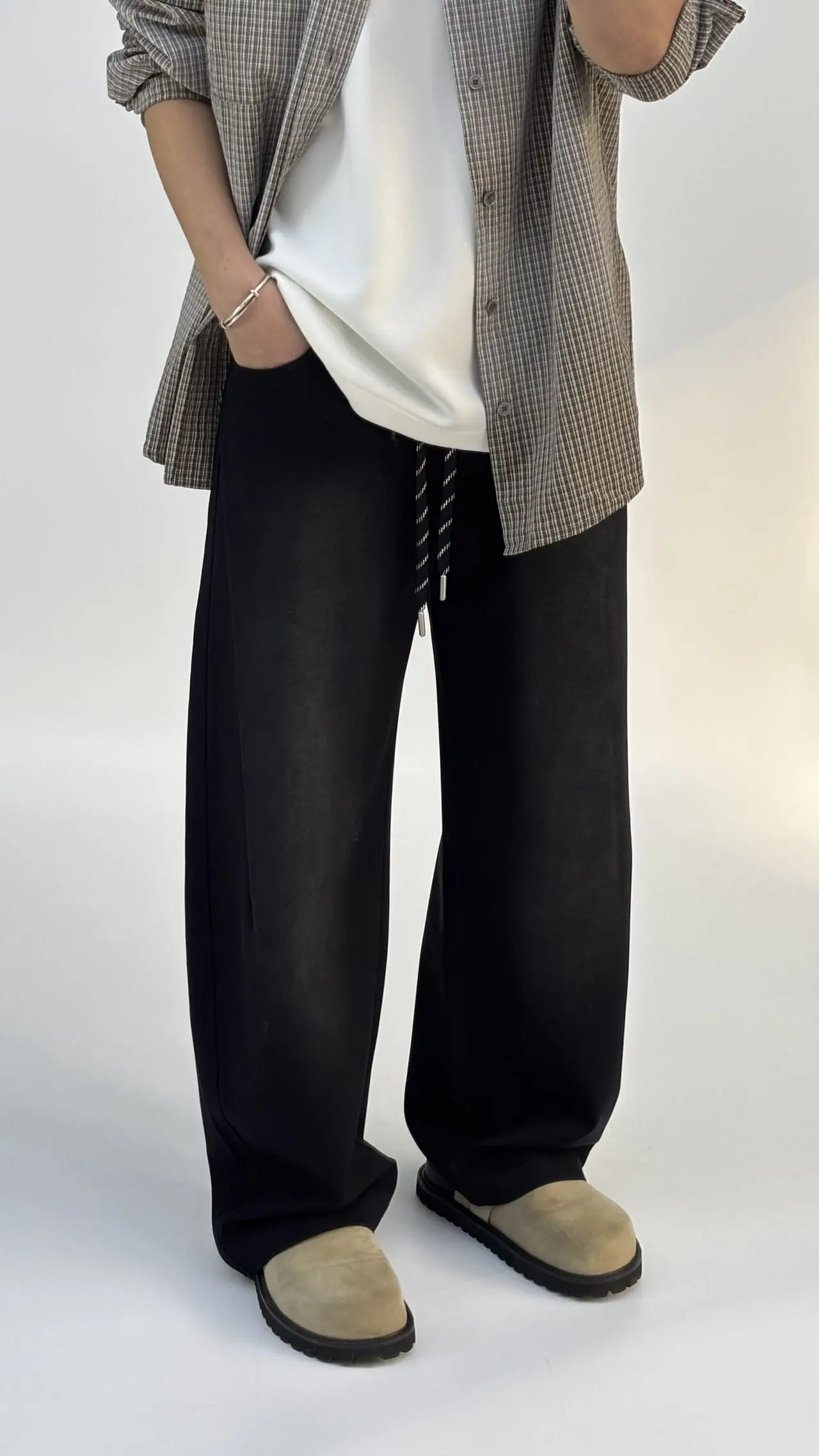 

American Style Casual Pants Men's Loose Straight Leg Jeans Spring Commute Vintage Washed Bend Knife Multi-Functional Trousers