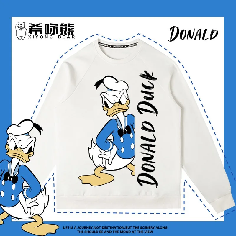 

Donald Duck Daisy Hoodie Male Spring Not The Same Couple Clothing Tide Ins Disney Animation Surrounding Clothes Cotton