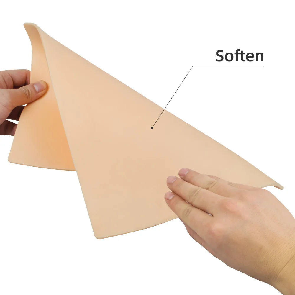 Thickened Enlarged Tattoo Fake Leather Silicone Blank Eyebrow Tattoo Practice Skin Large A4 3mm Beginner Embroidery Practice