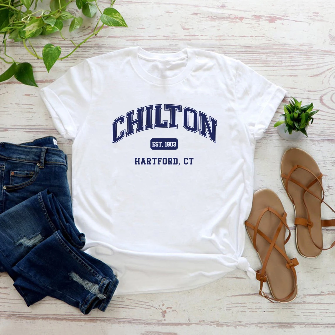 Chilton School T-Shirt Stars Hollow Shirts Women Graphic T Shirts Casual Short Sleeve T-shirt Lukes Diner Tshirt Women Clothing