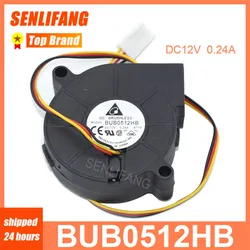 BUB0512HB New 5CM 5015 50*50*15MM Cooler For Delta Small Blower CPU Radiator Cooling Fan DC12V 0.24A 3Lines