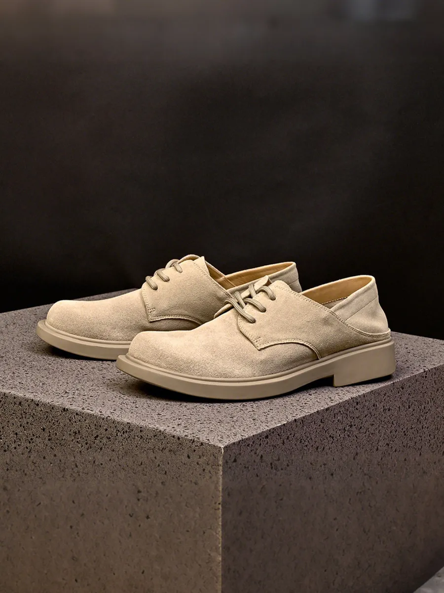 

Spring/autumn Soft-soled Leather Shoes, Breathable Genuine Leather, Fashionable Business-casual Dress Shoes, Trendy Lace-up