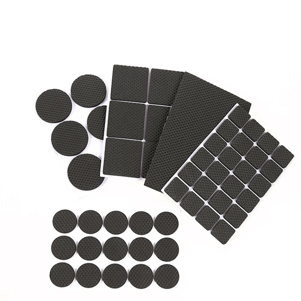 48 Pcs Table Feet Pad Furniture Pearlescent Chair Floor Protector Pads for Chairs Black