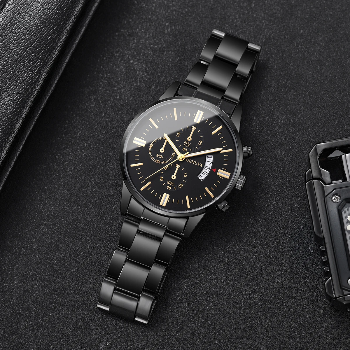 Luxury Stainless Steel Men Calendar Quartz Watch Fashion Mens Business Watches for Man Clock Reloj Hombre view 5