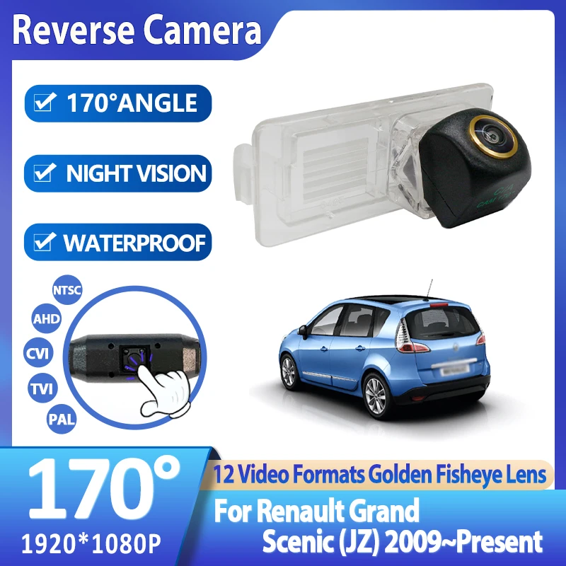 

AHD 1080P 170 Golden Fisheye Lens Car Reverse Backup Rear View Camera For Renault Grand Scenic (JZ) 2009~Present Accessories