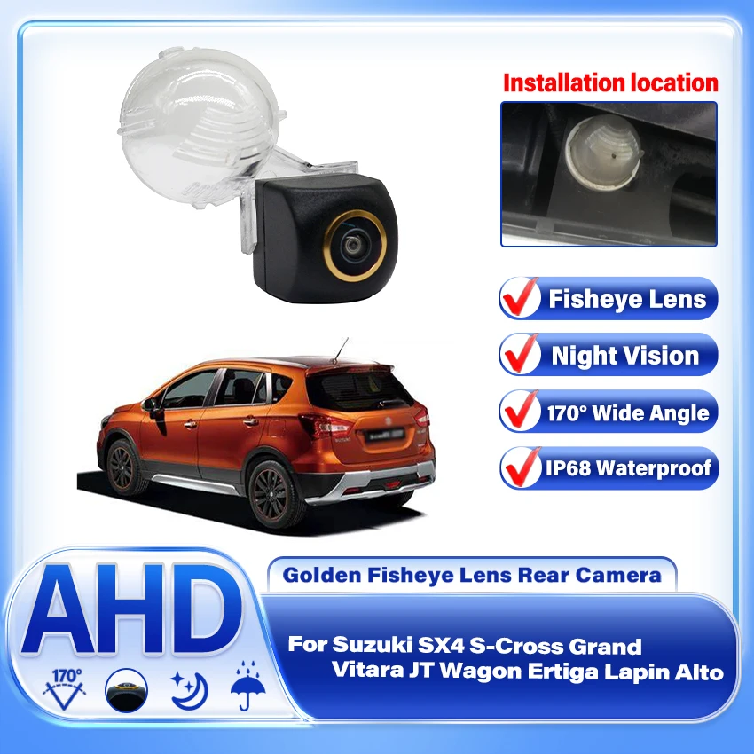 AHD 1080P 170° Fish-eye Lens Car Rear View Reverse Backup Camera For Suzuki SX4 S-Cross Grand Vitara JT Wagon Ertiga Lapin Alto